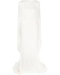 Talbot Runhof - Abito Da Sera A Sirena Con Mantella - Lyst