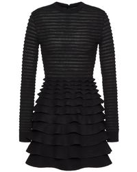 Valentino Garavani - Robe Courte À Volants Superposés - Lyst