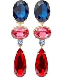 Carolina Herrera - Orecchini Con Cristalli - Lyst