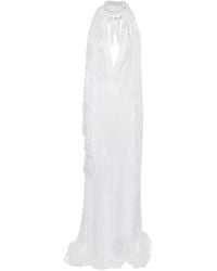 Blumarine - V-Neck Maxi Dress - Lyst