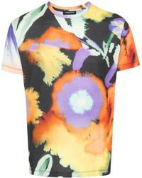 CoSTUME NATIONAL - Abstract-print Cotton T-shirt - Lyst