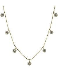 Graziela - 18K Medium Floating Diamonds Necklace - Lyst