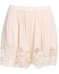 Elie Saab - Macramé Silk Shorts - Lyst