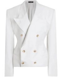 Dolce & Gabbana - Lack Met Dubbele Rij Knopen Van Shantug Zijde-Katoen - Lyst