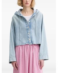 Marc O' Polo - Cropped Hooded Denim Jacket - Lyst