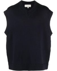 Studio Nicholson - V-neck Cotton-blend Knitted Vest - Lyst