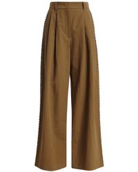 Essentiel Antwerp - Stud-Embellished Pleated Palazzo Pants - Lyst