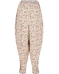 Loro Piana - Emon Floral-Print Pleated Trousers - Lyst