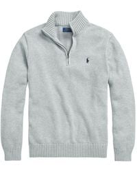 Polo Ralph Lauren - Pony-Embroidered Quarter-Zip Sweater - Lyst