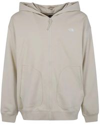 The North Face - Essential Logo-Embroidered Zip-Up Hoodie - Lyst
