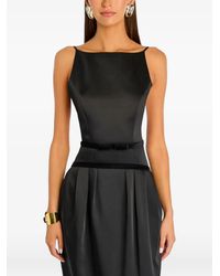 retroféte - Robe En Velours À Encolure Carrée - Lyst