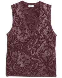 Liu Jo - Haut Métallisé À Fleurs En Jacquard - Lyst
