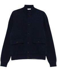 Lardini - Geknöpfter Cardigan mit geripptem Einsatz - Lyst