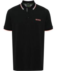 BOSS - Pikee-Poloshirt mit Logo-Stickerei - Lyst