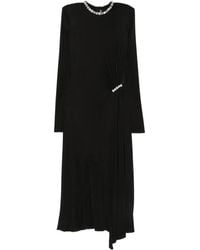 David Koma - Crystal-Embellished Draped Dress - Lyst