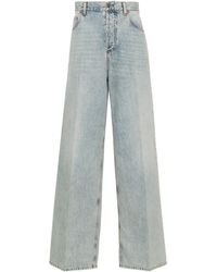 Valentino Garavani - Pressed Crease Wide-leg Jeans - Lyst