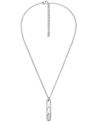 DIESEL - Oval D Logo Pendant Necklace - Lyst