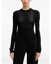 Sisley - Open-Knit Sweater - Lyst