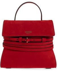 Moschino - Tie Me Suede Tote Bag - Lyst