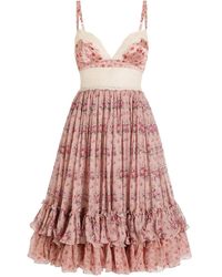 Dolce & Gabbana - Lace Floral Mini Dress - Lyst