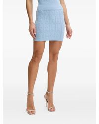 Silvian Heach - Embellished Cable-Knit Mini Fitted Skirt - Lyst