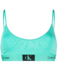 Calvin Klein - Unlined Stretch-cotton Bralette - Lyst
