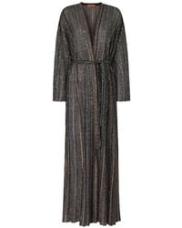 Missoni - Belted Striped Cardi Coat - Lyst