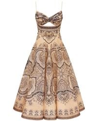 Zimmermann - Luna Midi Dress - Lyst
