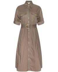 L'Agence - Callen Belted Midi Dress - Lyst