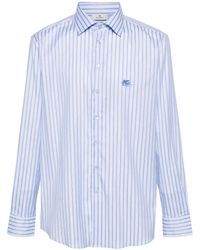 Etro - Pegaso Motif-Embroidered Cotton Shirt - Lyst