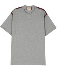 Gucci - Cotton Jersey T-shirt With Web - Lyst