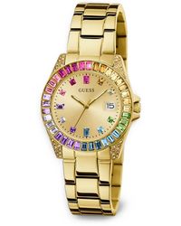 Guess - Crystal Watch With Date Function - Lyst