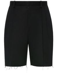Maison Margiela - Frayed-Hem Tailored Shorts - Lyst