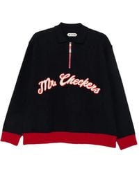 Bode - Logo-Patch Quarter-Zip Sweater - Lyst