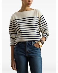 Ralph Lauren - Striped Boat-Neck Sweatshirt - Lyst