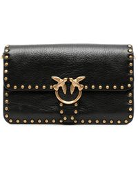 Pinko - Love One Studded Shoulder Bag - Lyst