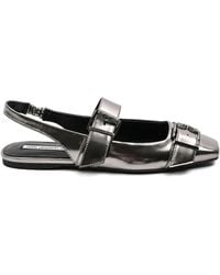 Karl Lagerfeld - Leather Ballerina Shoes - Lyst