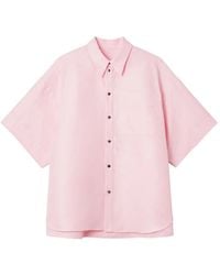 Enfold - Chest-Pocket Oversized Short-Sleeved Shirt - Lyst