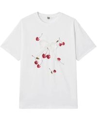 B+ AB - Cherry-Motif T-Shirt - Lyst