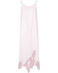 Acne Studios - Floral-lace Detail Poplin Midi Dress - Lyst