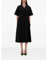 Aspesi - Gürtel-Maxikleid mit Knöpfen - Lyst