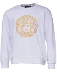 Versace - Medusa-Embroidered Crew-Neck Sweater - Lyst