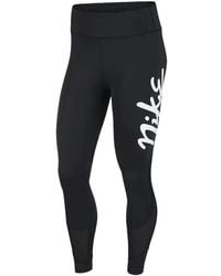 Nike - Fast 7/8 Running Logo-Print Leggings - Lyst
