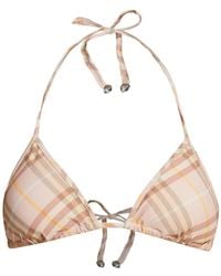 Burberry - チェック ビキニトップ - Lyst