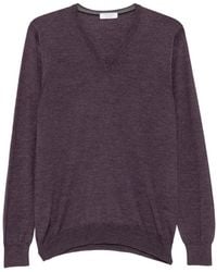 Gran Sasso - V-Neck Wool Sweater - Lyst