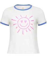 Cinq À Sept - Smiling-Sun Rhinestone-Embellished T-Shirt - Lyst