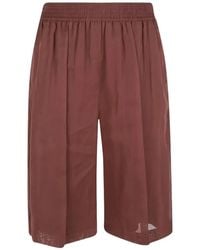 Brunello Cucinelli - Elasticated-Waistband Wide-Leg Short - Lyst