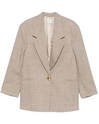 Alysi - Single-Breasted Notched-Lapels Jacket - Lyst