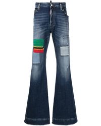DSquared² - パッチワーク ワイドジーンズ - Lyst