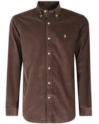 Polo Ralph Lauren - Corduroy Embroidered-Logo Shirt - Lyst